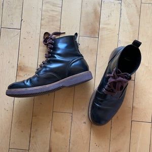 Coach men’s leather lace up boots
